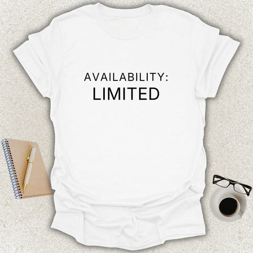 AVAILABILITY LIMITED Core minimalist typography t-shirt on white shirt